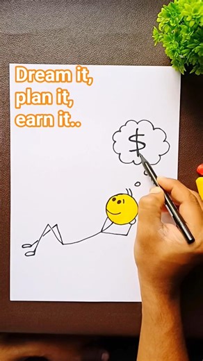 Dream It. Plan It. Earn It. | Simple Motivation Drawing #dream #motivation #money