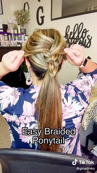 Easy No French Braiding Ponytail Tutorial