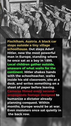 Hitler Returned to His Childhood School — Cameras Were Waiting |WW2