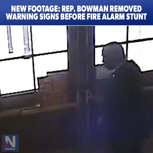 39K views · 476 reactions | WATCH: Newly released video of the Jamaal Bowman House building fire alarm incident shows the Democrat Rep. removing a door's warning signs right before the alarm pull. The footage was released Thursday — after Bowman accepted a plea deal on misdemeanor charges for the stunt. | NEWSMAX | Facebook