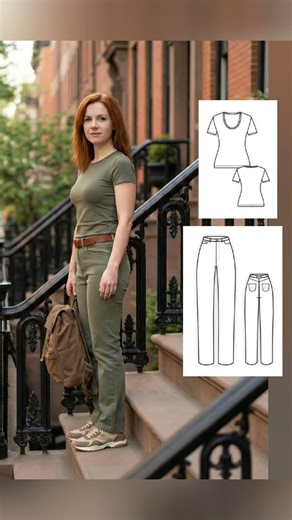 Модельные выкройки джинсов и футболки. #пошиводежды #учусьшить #выкройка #fashion #стиль