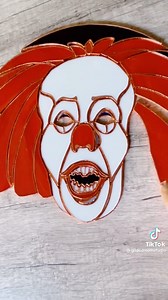 41K views · 698 reactions | Stained glass Pennywise 嵐 | Wilkes Family Halloween Displays | Facebook
