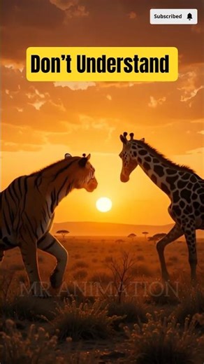 Wild Forest Fight 5| Tiger vs Giraffe 🐅🦒in the Wild Savanna #shortfeeds #viral #tiger #animals #fun