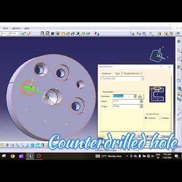 CATIA V5 Counterdrilled Hole | Step Hole Made Easy 🔥 | #catiav5 #shortsvideo