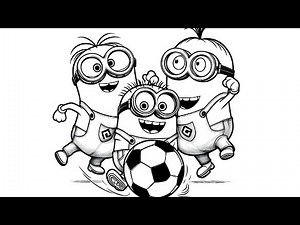 How to Coloring Minions step by step, Minions Drawing and Coloring Pages for Kids, Minions Drawing,1