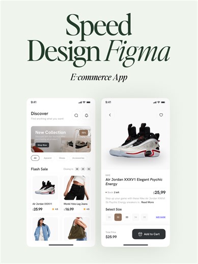 Let's design an UI E-commerce app in Figma, but in 200x speed. #figmadesign #uidesign #figma #uidesigner
