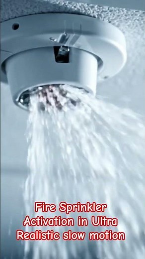 Fire Sprinkler Activation in Ultra-Realistic Slow Motion. #firefighting #mep #buildingservices