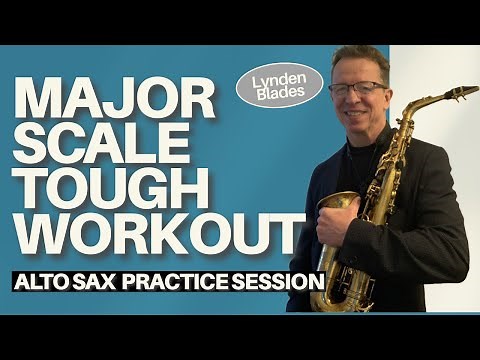 Major Scale Pattern Workout 🎷 Play Along in All 12 Keys (Alto & Tenor Sax)