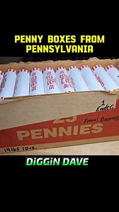 CoinRollHunting Penny Boxes from Pennsylvania! #diggindave #rarecoins #coincollecting #numismatics #coins #Coin #coinrollhunting #pennies #penny | Diggin Dave