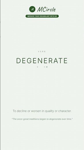 Learn English: What is Degenerate? | Vocabulary Shorts