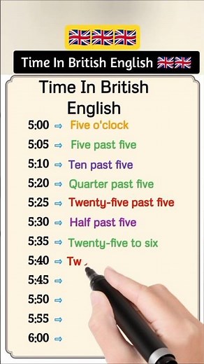 Time In British English 🇬🇧🇬🇧