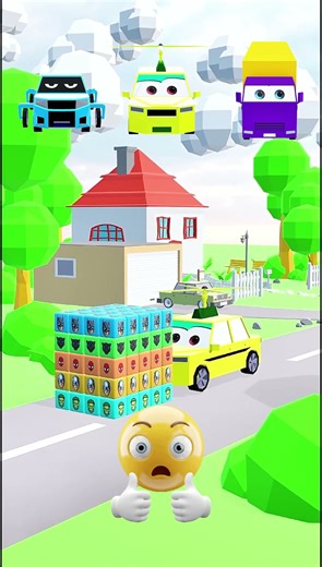 ✨ LOOP CARS VS Cubes - Amazing! #3d #shorts