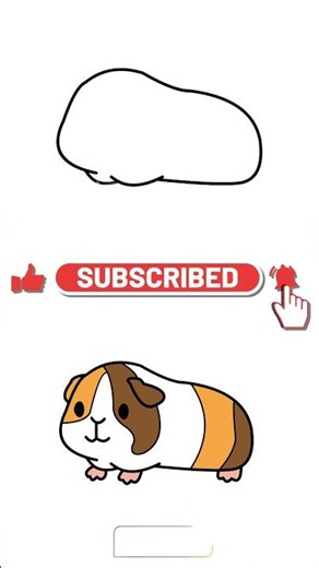 Cute Guinea Pig Drawing 🐹 | Easy Pet Art #shorts