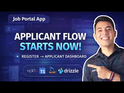 Applicant Dashboard in Next.js 🔥 Role Based Redirect + Protected Layout.tsx (Job Portal App)