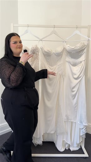 CONFETTI BRIDAL & FORMAL on Instagram: "Phoebe talks us through some of our favourite fitted basque waist wedding dresses, each chosen for the way it celebrates the female form and makes brides feel confident, elegant, and completely themselves! If you’re dreaming of a gown that feels classic yet modern, structured yet soft, one of these might just be the one. ✨ Book your bridal appointment via our website and let us help you find the dress that feels like you, on your most special day 🤍 #weddi