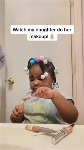 Adorable 3-Year-Old Does Makeup Tutorial