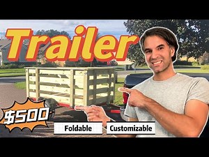 Custom built foldable trailer from Harbor Freight with great options