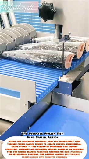 The Ultimate Frozen Fish Band Saw in Action ❄️