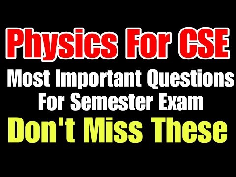 VTU Physics For CSE Most Important Questions | BPHYS101 | Infogoal