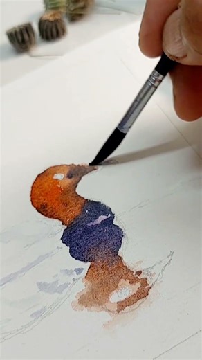 Easy Watercolor Bird Painting I #youtubeshorts #artandcraft #birds
