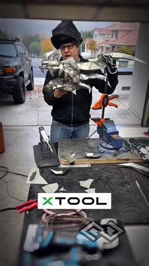pete on Instagram: "@xtool.official #metalfab system. We are welding dragon head out of 1mm stainless steel. Check out the #xtool website for price and technical details. We 3D modeled the low poly dragon head in 3dsMax. #laserwelding #weldingart #xtoolmetalfab #xtoolmade"