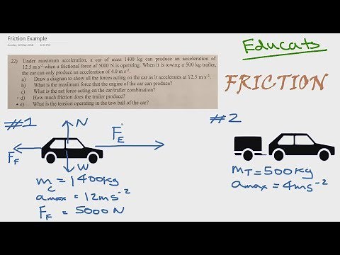 Dynamics – Car Towing a Trailer Friction Example for Year 11 Physics – EduCats