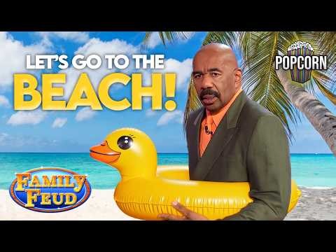 Let's Go To The Beach! Best BEACH Questions With FUNNIEST Answers! | Family Feud