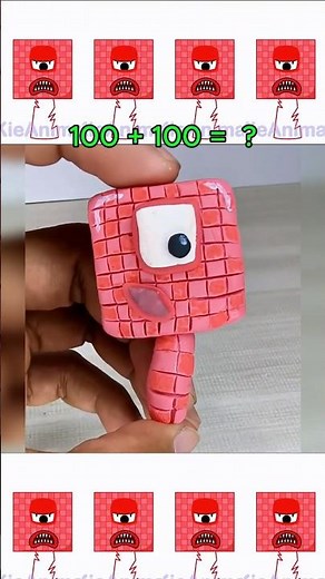 I made Sprunki OC Numberblocks 100 phase 2 out of Clay #sprunkioc #numberblocks #diyclay