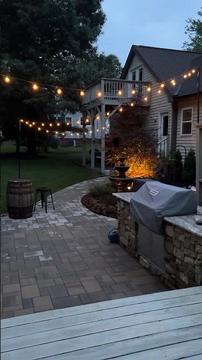 Easy bistro lighting pole mounting system💡#outdoorlighting