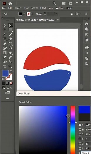 Pepsi Logo Design in Illustrator Tutorial For Learning #illustrator #tutorial #howto