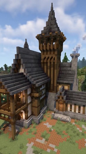 Medieval Guild Hall Build #minecraft #minecraftmedieval #minecraftbuilding
