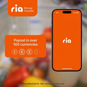 Sign up now and get £0 fee* on your first online transfer with the code Helloria. *Ria profits from FX. T&C riamoneytransfer.com | Ria Money Transfer
