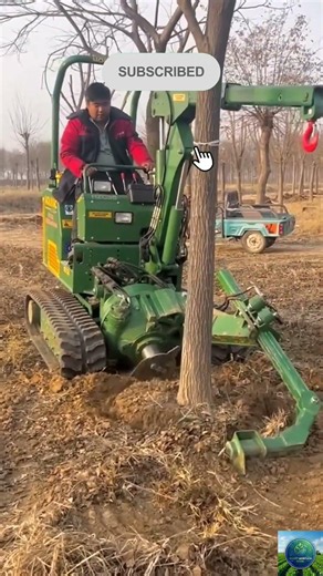 Compact Tree Spade and Root Ball Digger Machine Demonstration #agritech #agritech #satisfying #viral
