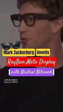 😎 Watch as Mark Zuckerberg Unveils RayBan Meta Display with Neural Interface #smartsunglasses #meta