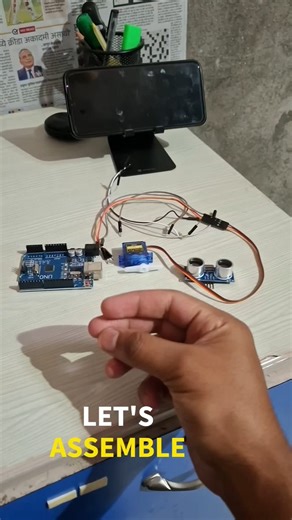 Automatic Water Dispenser Using Arduino Uno R3 Ultrasonic sensor And SG90 servo motor #arduino #iot