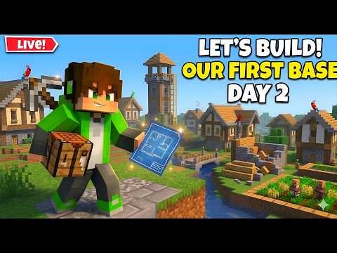 Building My First Secret Base! 🏠 Minecraft 30 Days Challenge [Day 2] | Bigshot