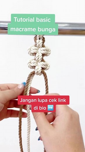 Tutorial Macrame Flower Knot