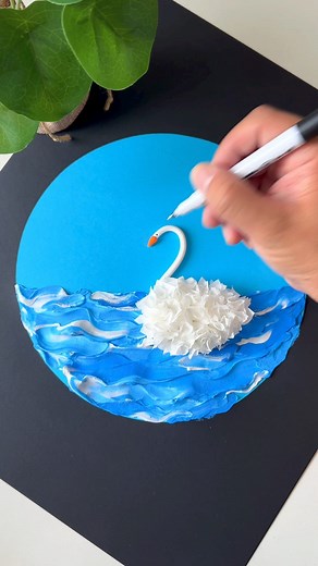 450K views · 1.4K reactions | Let's make a beautiful swan with our kids using clay and tissues! #KindergartenCrafts #ParentChildCrafts #CreativeArt #ClayPainting #fblifestyle | Art, Crafts and Journals | Facebook