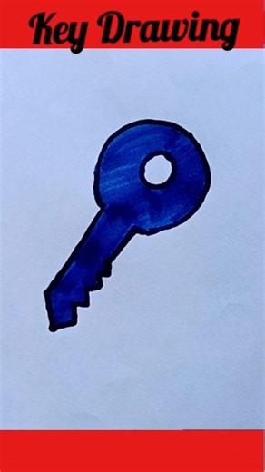 How To Draw Key Drawing Step By Step For Kids #shorts #key #drawingforkids #ytshorts #viral #trend