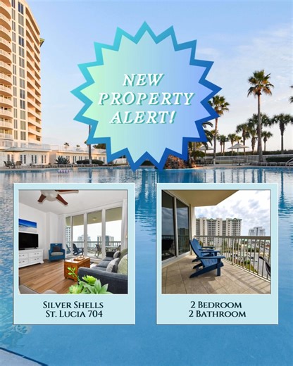 1.2K views | We are thrilled to welcome Silver Shells St. Lucia 704 to the Compass Resorts family. This newly remodeled condo features two bedrooms and two bathrooms. Reserve your stay today! https://www.compassresorts.com/rentals/silver-shells-st-lucia-704 #silvershells #destinvacationrental #compassvacay #visitdestinflorida #beachtrip #travel #beach #vacationmode #gulfcoast #floridabeaches #emeraldcoast #destinfortwaltonbeach | Compass Resorts | Facebook