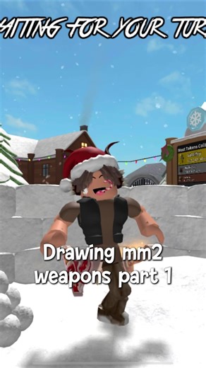 Drawing mm2 weapons part 1 🤎 // tc:idk? #fyp #fypシ #roblox #mm2 #murdermystery2
