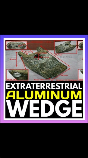 Forbidden truth on Instagram: "🔴 In 1974 a aluminum wedge was discovered on the banks of the Mures River in Transylvania, near the city of Aiud. It was found buried deep beneath the sand alongside two mastodon bones. Upon examination, the object was found to be encased in a one millimeter thick layer of oxide which suggests that it is about 300-400 years old. A second, Swiss investigation confirmed the results of the first examination. Furthermore, as it was found with mastodon remains it could