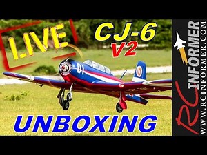 RCINFORMER LIVE EPISODE VI - ***NEW*** FMS CJ-6 V2 1200mm Unboxing, Build and Setup