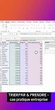 🇫🇷~ La formule TRIERPAR & PRENDRE – cas pratique en entreprise avec #excel
