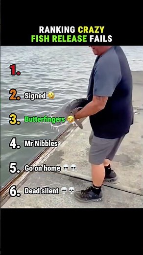 Ranking The Worst Fish Release Fails #fishing #fails #fishingfail