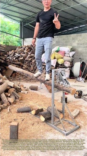 Securing Logs: How a Simple Metal Stand Eliminates Dangerous Chainsaw Work Hazards