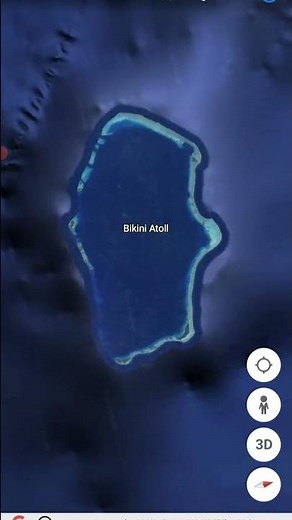 Pacific Ocean Bikinis Atolls Marshall's Islands Group In Google Earth and Google Maps