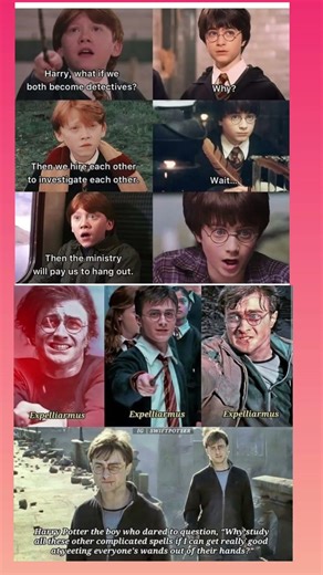 Harry Potter Be Like: “Why Learn All Spells When Expelliarmus Works?” 😂⚡ #harrypotter #potterquotes