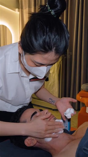 5.7K views · 94 reactions | ASMR Relaxing Barbershop Full Service in Vietnam Shave Massage Ear Cleaning Full video on YouTube link in bio SPA Da Nang Vietnam Follow for more videos like this one asmr barbershop asmrmassage asmrrelaxation earcleaningasmr massage danang asmrsleep relaxing barbershopmassage asmrnosounds Alex | Sager Sager | Facebook