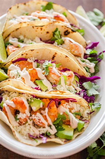 48K views · 287 reactions | Comment "recipe" for Authentic Shimp Tacos That Will Win You Over! P.S Don't Skip the Garlic Lime Sauce! : https://natashaskitchen.com/shrimp-tacos/ | NatashasKitchen.com | Facebook